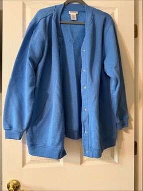 Blair Blue Snap -Front Fleece Jacket